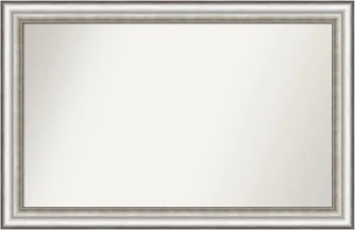 Miniatura 72 de Amanti Art Espejo de baño plateado para sobre el fregadero, 26 x 26 pulgadas, espejo cuadrado de plata antigua, marco de madera tradicional mediano