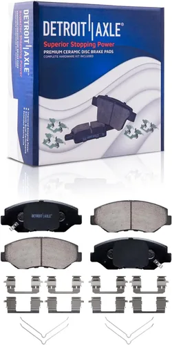 Miniatura 6 de Detroit Axle - Kit de frenos delanteros FWD para Honda CR-V 12-16, 11.81 pulgadas perforados y ranurados rotores de freno de disco pastillas
