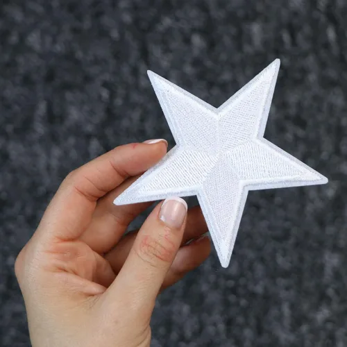 Miniatura 4 de Parches para planchar - Parche de estrella blanca para planchar en 1 unids Parche bordado Applique Star S-43