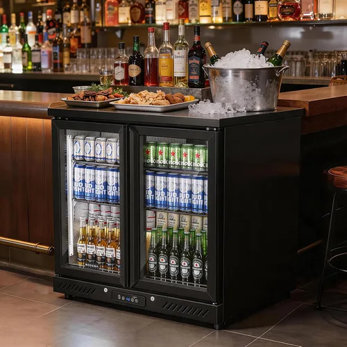 Miniatura 9 de BODEGA COOLER - Enfriador de barra trasera de 2 puertas, refrigerador comercial de bebidas de 7.4 pies cúbicos, refrigerador de bebidas debajo