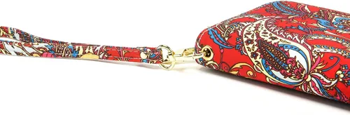 Miniatura 70 de Cartera de mano para mujer, estilo bohemio, con RFID, elegante, espaciosa con correa para viajes, capacidad para tarjetas, teléfono, dinero