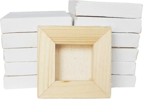 Miniatura 2 de LWR CRAFTS Mini lienzo estirado de 2 x 2 pulgadas, paquete de 12