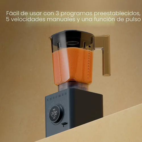 Miniatura 6 de Chefman Obliterator - Licuadora de encimera de 48 onzas para batidos, motor de 1380W para triturar hielo, nueces y fruta congelada con cuchilla