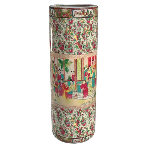 Miniatura 8 de Idea de regalo para decoración casera elegante de calidad fina - Depósito clásico para guardar paraguas y bastones de porcelana china de 24 pulgadas