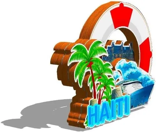 Miniatura 2 de Imán de nevera de Haití Haití Monumentos de madera 3D Monumentos coleccionables de viaje Decoración hecha a mano -543