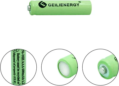 Miniatura 4 de Pilas de luz solar AAA Triple A NIMH 600mAh 1.2V recargables para luces de jardín, control remoto ratones (paquete de 8)