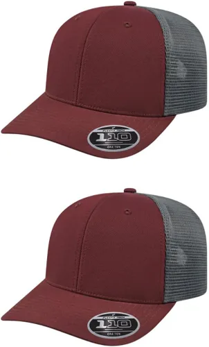 Miniatura 125 de Cap America i8502 Flexfit 110 Premium - Gorra de camionero de perfil medio con 6 paneles de malla trasera con protección UV y cierre ajustable Azul