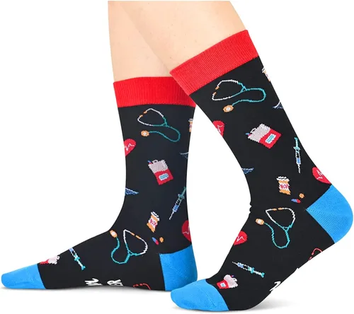 Miniatura 2 de Zmart Unisex Lawyer Cop Fireman Pilot Dentist Doctor Nurse Realtor Socks, Gifts For Lawyer Police Firefighter Dentist Nurse