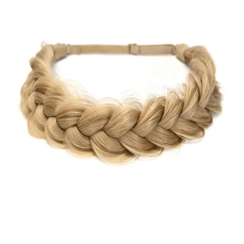 Miniatura 16 de Diadema trenzada, 2 hebras, clásica, gruesa, trenzada, ancha, elástica, de calidad, sintética, trenzada, para mujeres y niñas, estilo bohemio, 2.42