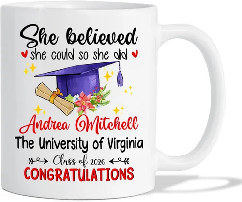 Miniatura 10 de Taza de viaje de graduación personalizada, Trust Me I Have A Master's Degree Destiny - Taza de café blanca, taza de café de graduación de 11 onzas