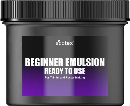 Ecotex® Emulsión de serigrafía para principiantes (8 onzas) - Emulsión fotográfica presensibilizada lista para usar para pantallas de seda y tela -