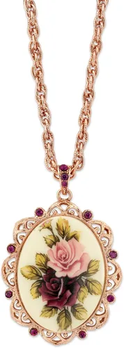 1928 Jewelry Manor House - Collar con dije victoriano, 28 pulgadas, Zinc, No es una piedra preciosa