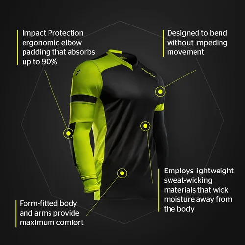 Miniatura 20 de Storelli ExoShield Gladiator Goalkeeper Jersey, High-Impact Protection, Sweat-Wicking, Breathable Athletic Shirt for Soccer