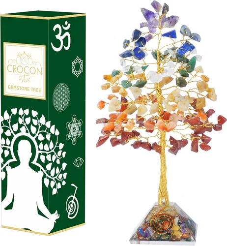 Miniatura 13 de Árbol de la vida de cristal de cornalina – Chakra para energía positiva, piedra preciosa hecha a mano, decoración de Feng Shui, bonsái de dinero