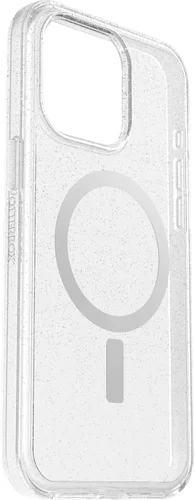 Miniatura 4 de OtterBox Funda transparente para iPhone 15 Pro MAX (solamente) Symmetry Series - Stardust (transparente/plateado), se ajusta a MagSafe, ultra suave