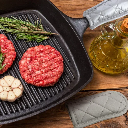 Miniatura 5 de Patelai 4 fundas para mango de sartén de hierro fundido, fundas resistentes al calor, funda para sartén caliente, soporte antideslizante