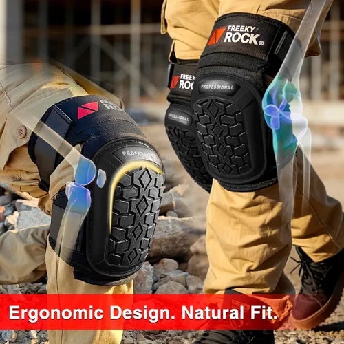 Miniatura 7 de Rodilleras para hombre, rodilleras de construcción para trabajo con tapa antideslizante de alta resistencia, rodilleras de trabajo con acolchado