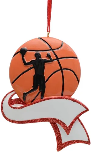 Adorno de Navidad de baloncesto – Adorno deportivo personalizado de jugador de baloncesto – Regalo de entrenador de baloncesto, regalos de recuerdo