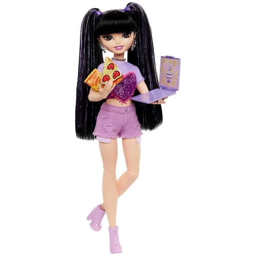 Miniatura 9 de Muñeca Barbie Dream Besties y Accesorios, Muñeca de Moda Posable Daisy Jean con Ropa Removible y Cabello Rosa Ondulado, 9 Piezas Temáticas de DJ