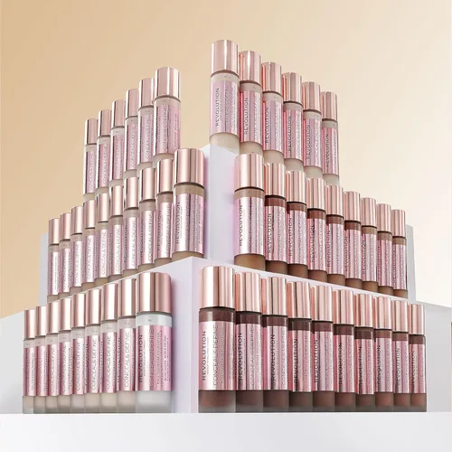 Miniatura 3 de Makeup Revolution Base oculta y define, cobertura completa y acabado mate, F13.2 para tonos de piel oscuros, vegano y libre de crueldad, 0.7 onzas
