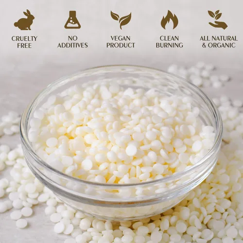 Miniatura 3 de Cera de soja, cera de soja natural Waxcanpy para hacer velas, cera orgánica de vela de granja, sin aditivos, inofensiva y pura (10 libras)