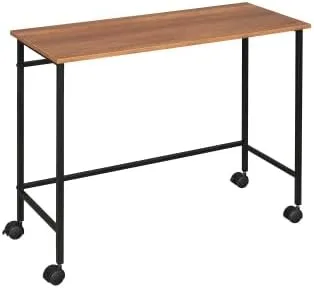 Miniatura 5 de anwickjeff Moderna cama baja tipo loft tamaño individual con escritorio y 2 estantes de almacenamiento para niños y adultos, marco de cama de metal