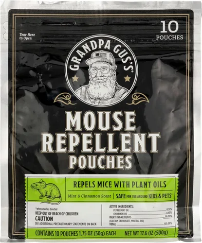 Miniatura 2 de Grandpa Gus's Bolsas repelentes naturales para ratones, aceites de canela/menta repelen a los ratones de anidar
