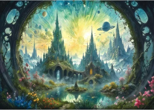 Miniatura 22 de Rompecabezas de luna para adultos, 1000 piezas de arte de cara de niña azul, rompecabezas de flores para adultos, rompecabezas de 1000 piezas