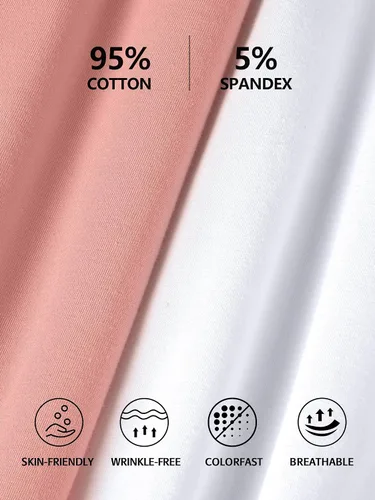 Miniatura 26 de Camisa Attraco de algodón, con tirantes estilo espagueti, con brasier incorporado, 2 paquetes, para mujer