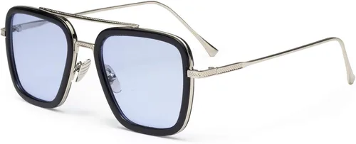 YIJIA-YOUNG Tony Stark - Lentes de sol polarizados de material metálico para hombres y mujeres Iron Man y Spider-Man