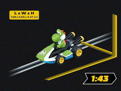 Miniatura 4 de Carrera 64035 Mario Kart - Yoshi 1:43 Escala Analógica Ranura coche vehículo para GO!!! eléctrico y batería ranura coche Racing Track