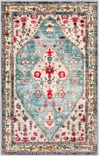 Miniatura 9 de Lahome Alfombra Bohemia Tribal Lavable de 3 x 5, Alfombras Antideslizantes para Entrada, Dormitorio, Sala de Estar, Vintage, Ultra Suave, No