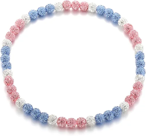 Miniatura 27 de SKQIR Collar de Cuentas de Béisbol para Hombres Bling Accesorios de Goteo de Béisbol con Diamantes de Imitación Brillantes para Hombres Colección