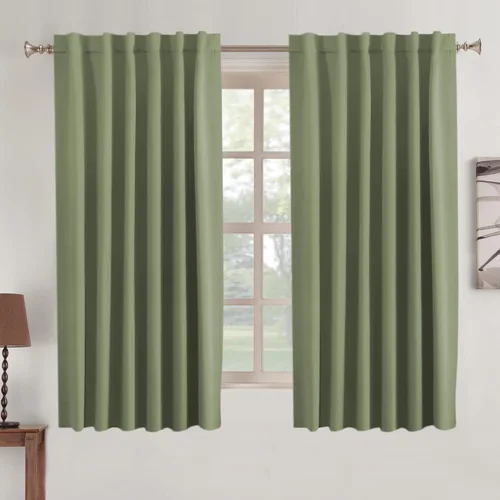 Miniatura 113 de Turquoize Cortinas Opacas para Tratamiento de Ventana con Trabillas Traseras para Sala de Estar/Dormitorio, Tratamientos de Ventana con Aislamiento