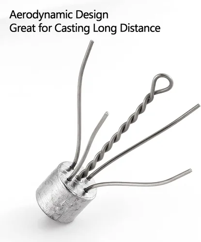 Miniatura 7 de Dr.Fish Paquete de 5 Spider Surf Pesca Sputnik Sinker 1oz-8oz Agua Salada Beach Casting Sea Bottom Holder