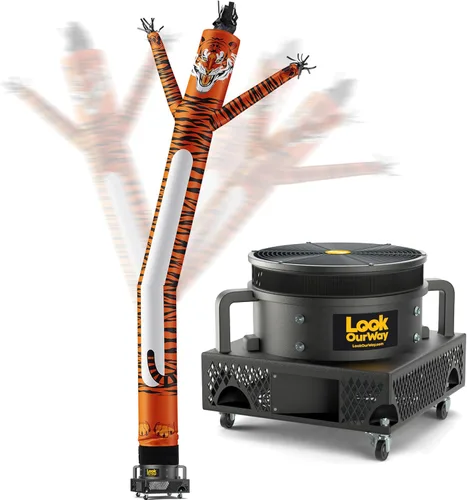 LookOurWay Air Dancers Wacky Waving - Juego de tubo inflable para hombre – 20 pies de alto con soplador para publicidad empresarial – personaje de