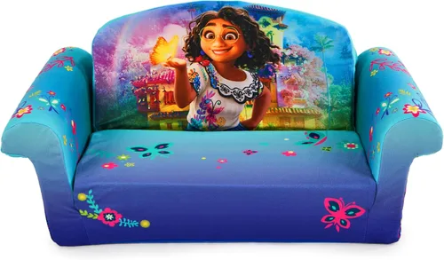 Muebles Marshmallow, Sofá infantil 2 en 1, de espuma, abatible, comprimido, Encanto