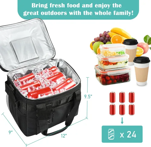 Miniatura 2 de Tirrinia Bolsa térmica grande aislada – Caja térmica a prueba de fugas para exteriores para mujeres y hombres – Bolsa de congelador portátil