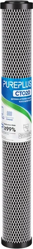 Miniatura 11 de PUREPLUS Cartucho de filtro de agua de sedimentos de carbono CTO para toda la casa de 5 micrones, 20 x 2.5 pulgadas, compatible con C1-20, EP-20