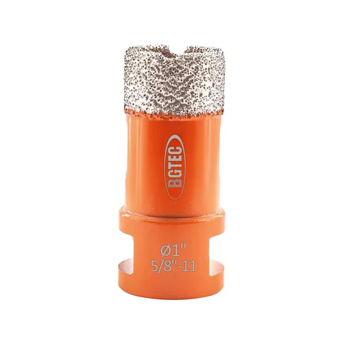 BGTEC - Brocas de núcleo de diamante seco, 1 pieza de sierra de agujero de diamante de 1 pulgada y 0.984 in con rosca 5/8-11 para azulejos de