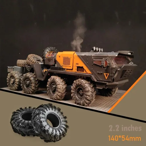 Miniatura 7 de 4 unidades 2.2 neumáticos sobre orugas OD 5.512 in goma suave RC barro neumáticos para escala 1/10 RC Rock Crawler coche Axial SCX10 90047 D90 TF2