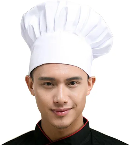 Miniatura 4 de Hyzrz Juego de 2 gorros de chef para adultos, ajustables, elásticos, para cocinar, cocinar