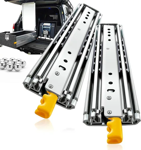Miniatura 12 de YENUO Correderas de Cajón Resistentes con Cerradura 12 14 16 18 20 22 24 26 28 30 32 34 36 38 40 44 48 52 56 60 Pulgadas Extensión Completa Montaje