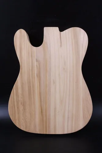 Miniatura 2 de Cuerpo de guitarra eléctrica estilo T en blanco, cuerpo de guitarra eléctrica de madera maciza, proyecto inacabado de reemplazo de cuerpo