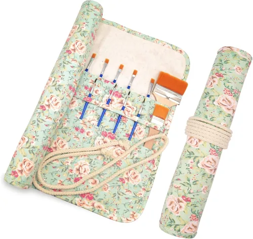 Miniatura 10 de Funny live Portapinceles para Suministros de Arte, Soporte para Pinceles de Artista y Organizador de Almacenamiento Estuche Bolsa Enrollable
