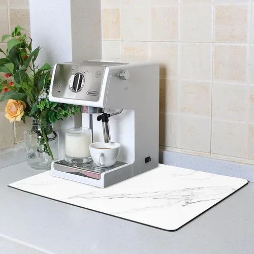 Miniatura 11 de ZLR Tapete de barra de café para encimeras (12 x 16 pulgadas, pequeña), tapete para secar platos absorbente que oculta las manchas para máquinas