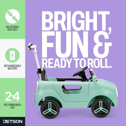 Miniatura 6 de Jetson Mako Niños Coche Eléctrico con Asistencia de Motor por Empuje, 3 Modos: Empuje, Conducción o Control Remoto, Velocidad Máxima de 3 mph
