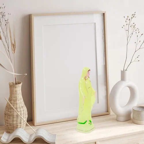 Miniatura 3 de PRETYZOOM Estatua de Virgen María iluminada de 6 pulgadas, adorno religioso católico luminoso para decoración del hogar y decoraciones de iglesia