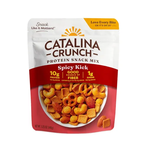 Catalina Crunch Mezcla de Snacks con Proteína y Cheese Crisps - 10g de Proteína, 1g de Azúcar por Porción - Buena Fuente de Fibra, Keto, Sin Gluten