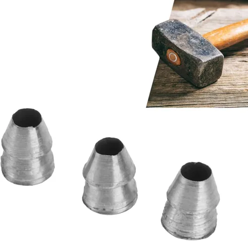 Miniatura 6 de Fdit Juego de 20 cuñas de mango redondo, mango de martillo de acero, adecuado para accesorios de martillo de garra de hacha